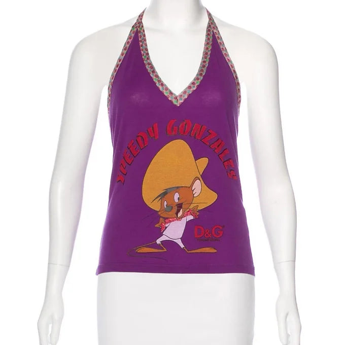 Vintage Dolce & Gabbana “Speedy Gonzales” Halter Top